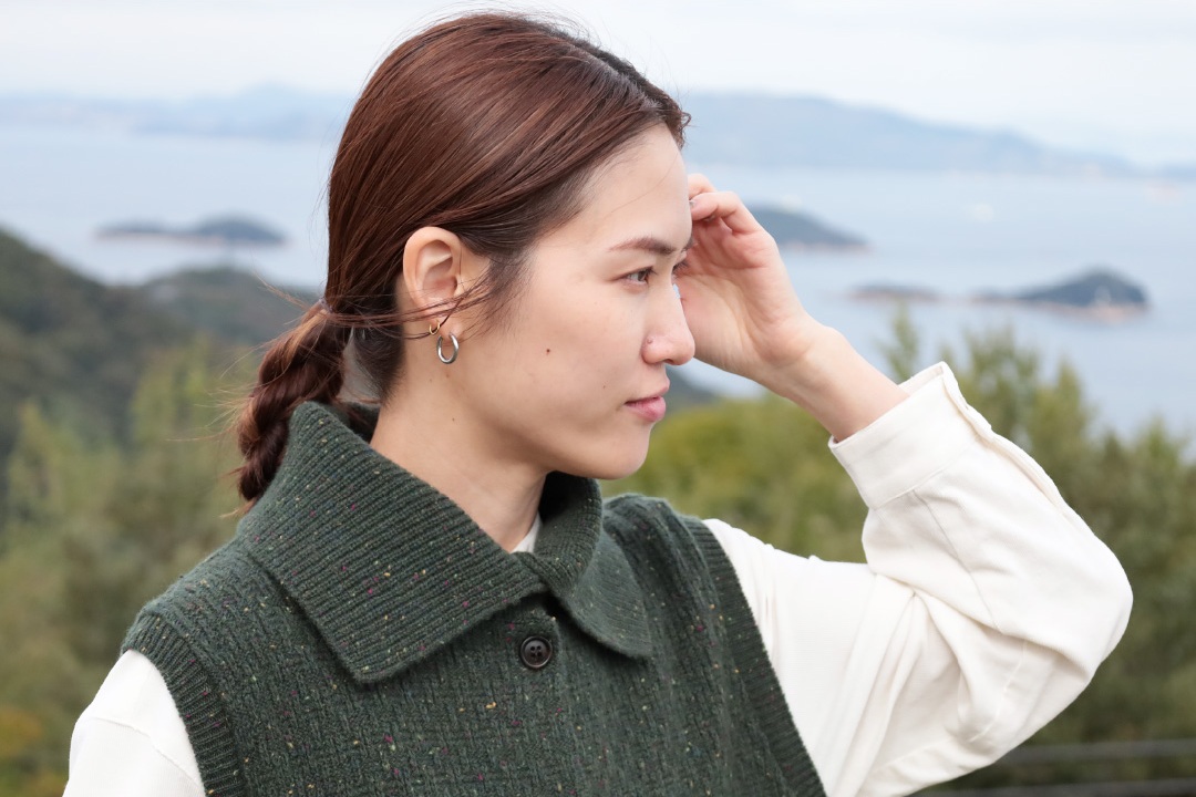 ウールカラーネップベスト