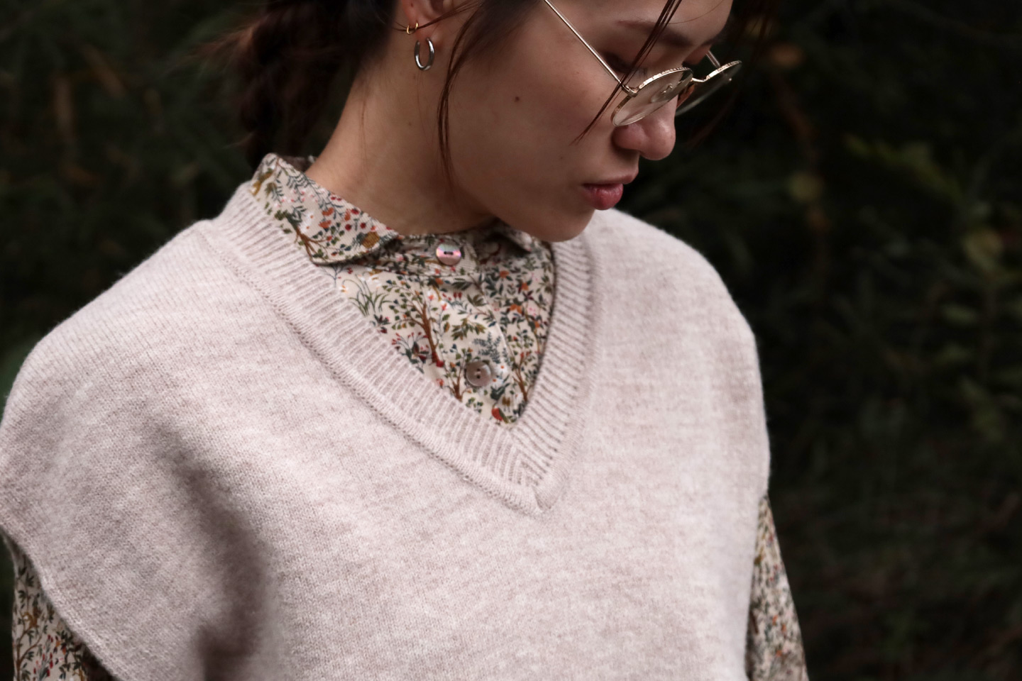 アルパカウールVネックベスト