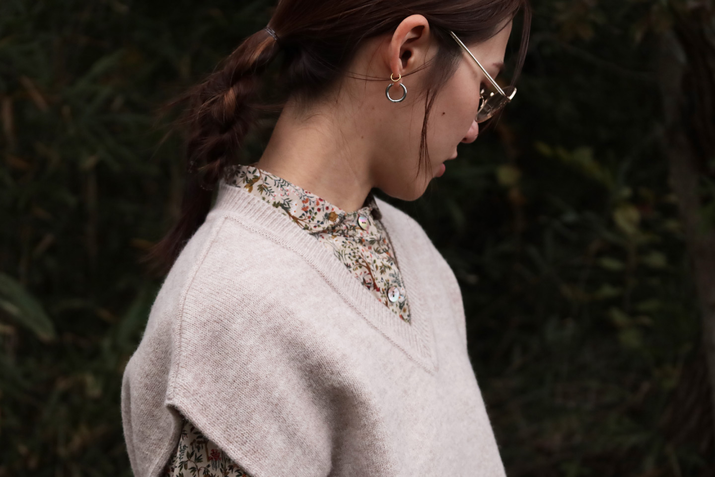 アルパカウールVネックベスト