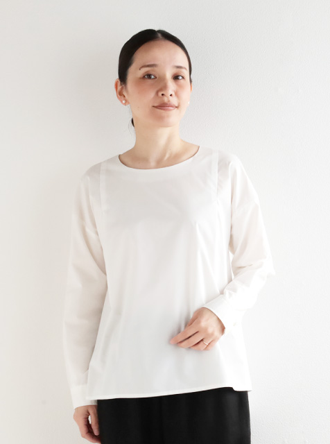 リトアニアリネンタック切替ブラウス