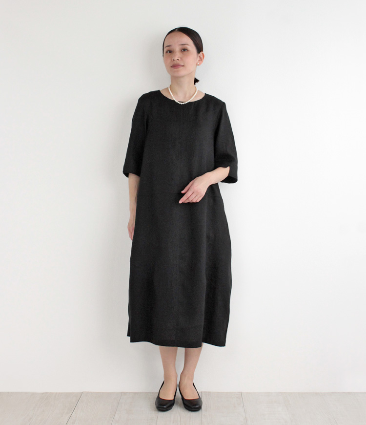 リトアニアリネンバルーンワンピース
