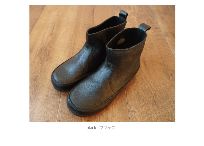 blute レザーモカシンショートブーツ