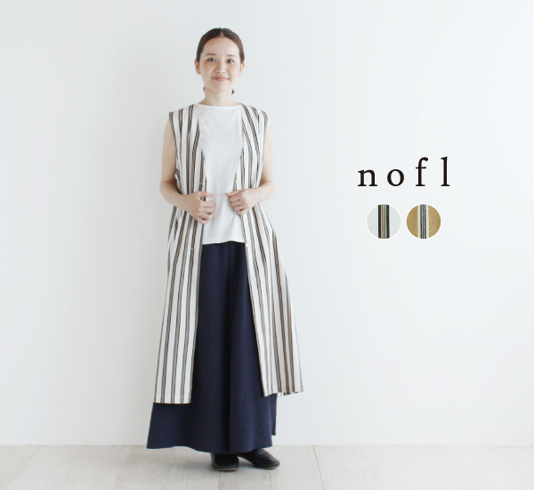 nofl ヴィンテージストライプロングベスト