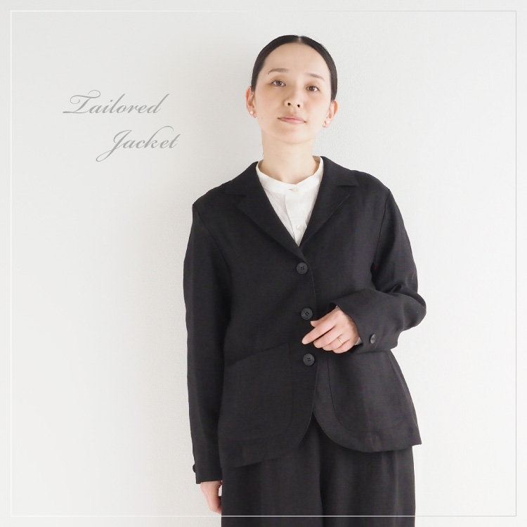 リトアニアリネンテーラードジャケット