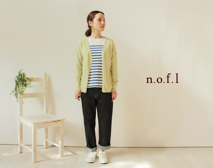 nofl コットンVネックカーディガン