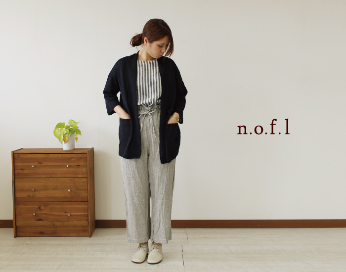 nofl リネントッパーカーディガン