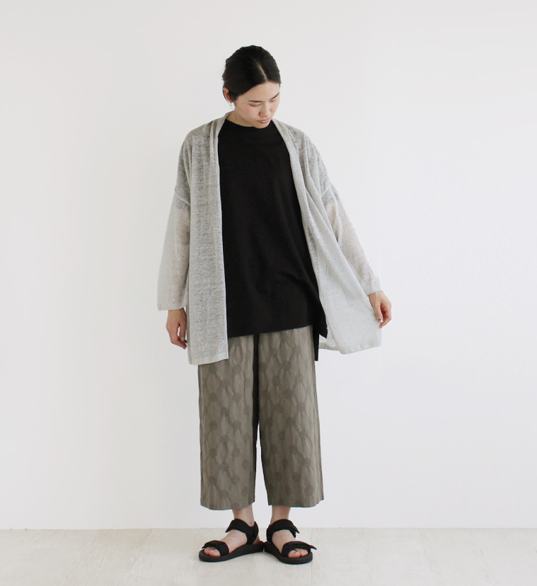 nofl リネンクロスショートカーディガン