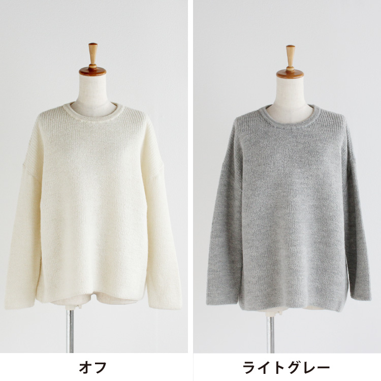 nofl】ベビーアルパカ畦プルオーバー 644002820 | ナチュラル服