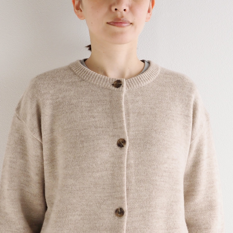 nofl】アルパカウールクルーネックカーディガン 644003620