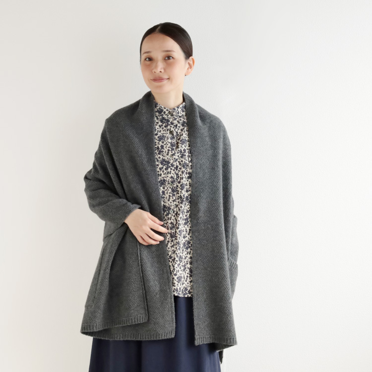 nofl】ウールカシミヤポケット付きショール 644004080 | ナチュラル服