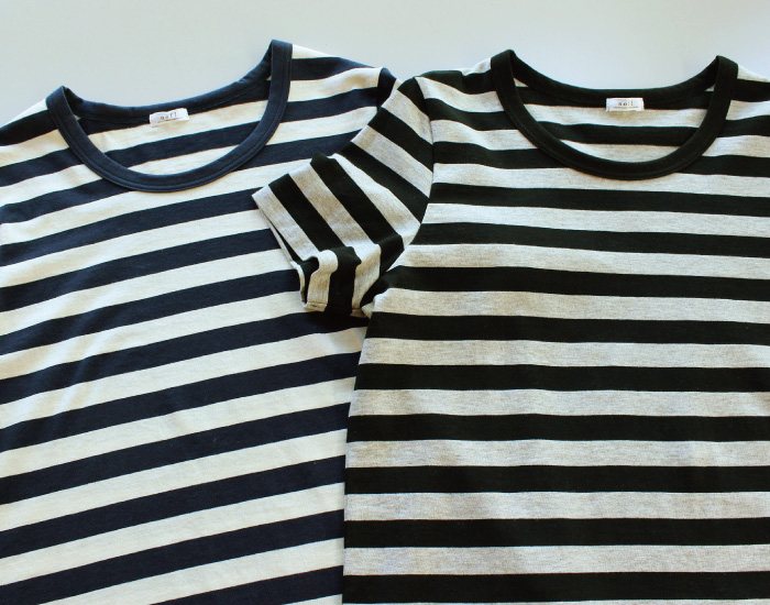 nofl コットン半袖ボーダーTシャツ