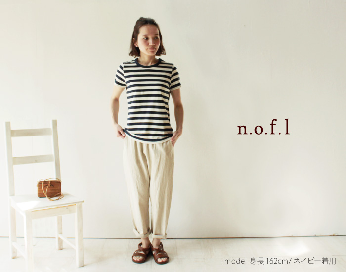 nofl コットン半袖ボーダーTシャツ
