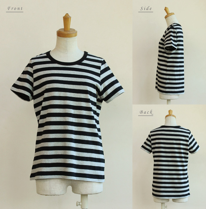 nofl コットン半袖ボーダーTシャツ