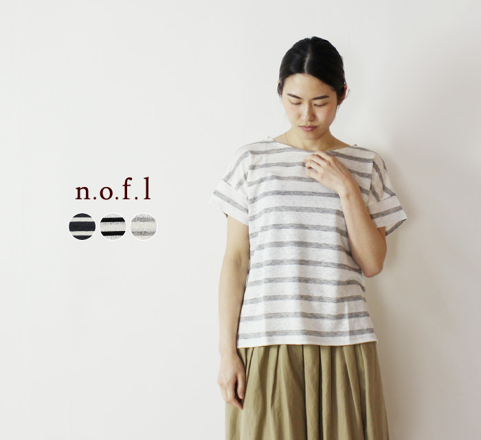 nofl リネンボーダーTシャツ