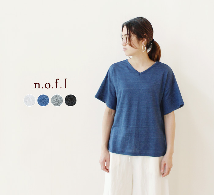 Nofl リネンジャージーvネックtシャツ ナチュラル服通販サイト Nofl