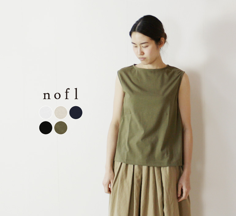 nofl オーガニックコットンノースリーブTシャツ