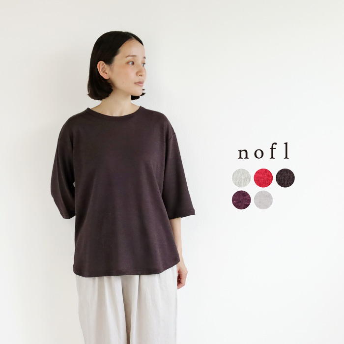 nofl リネンジャージークルーネックTシャツ