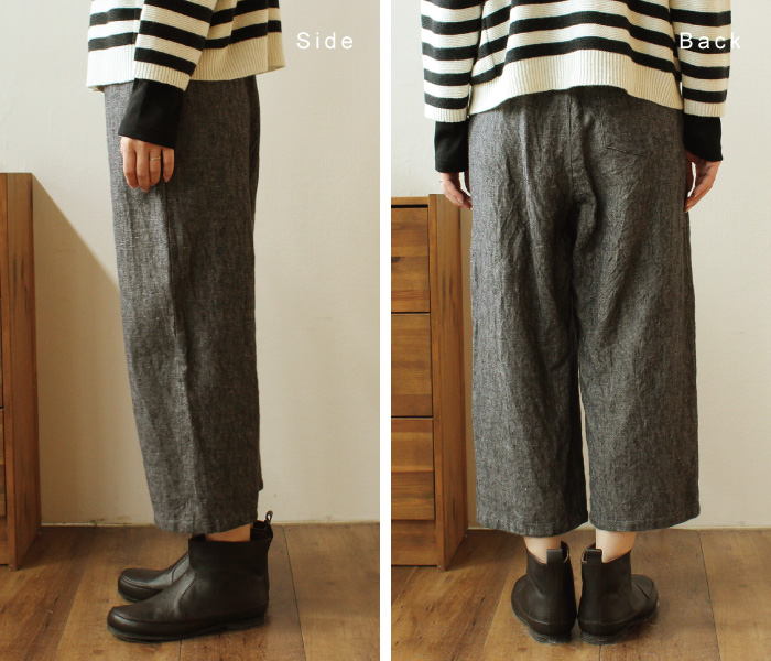 n.o.f.l ウールリネンデニムパンツ