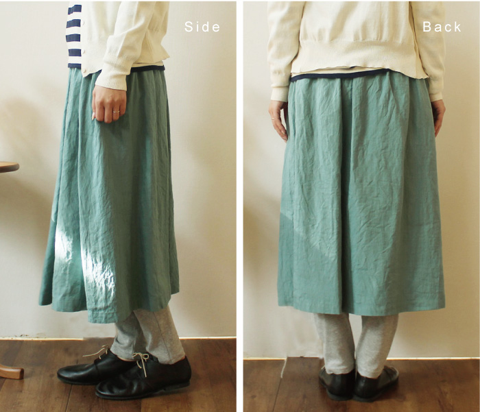 n.o.f.l アイリッシュリネンスカート