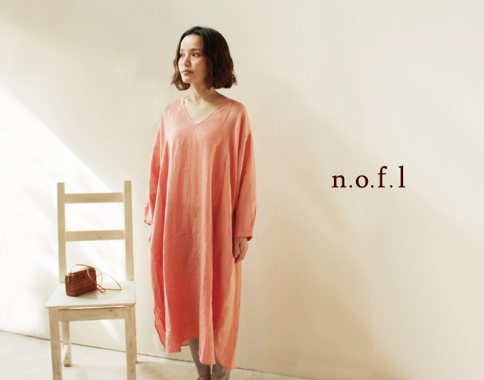 nofl リネンバルーンワンピース