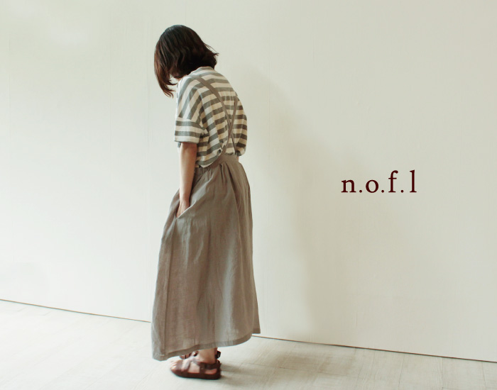 nofl ベルギーリネン肩紐ジャンスカ