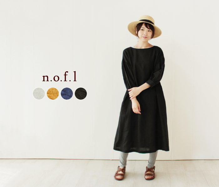 Nofl リネンバルーンスリーブワンピース ナチュラル服通販サイト Nofl