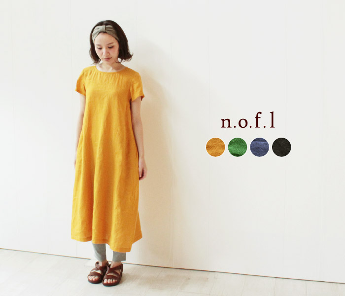 nofl リトアニアリネン半袖ワンピース