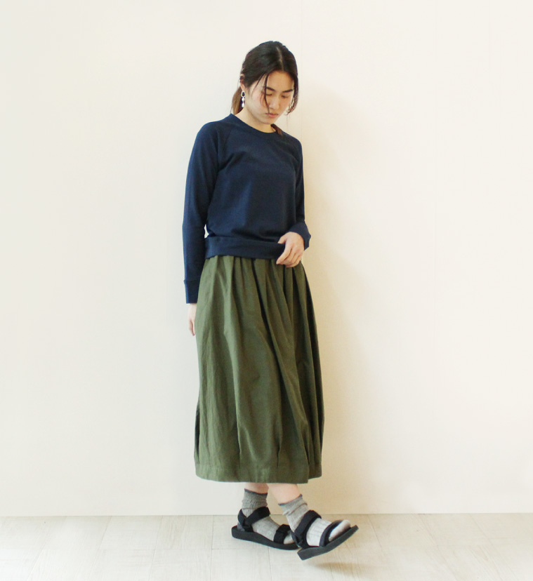 nofl 綿麻バックサテンバルーンスカート