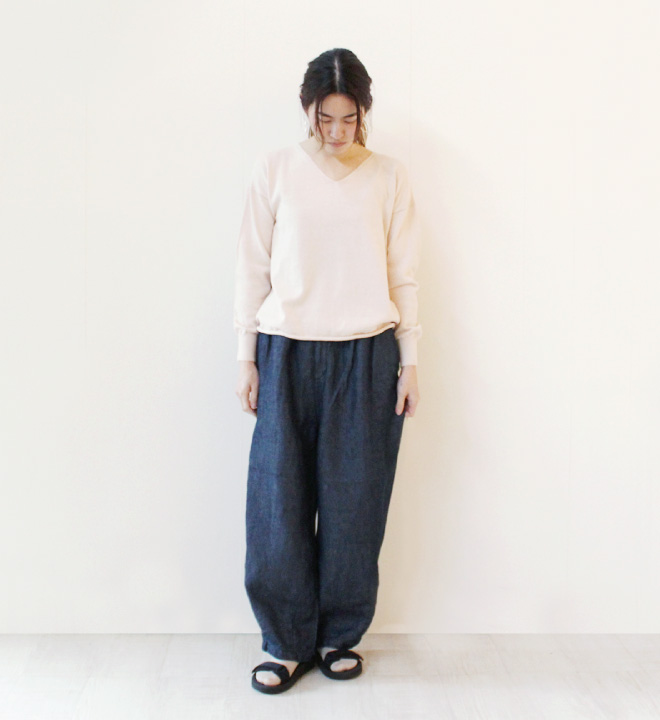 nofl リネンデニムパンツ(ブリーチ)