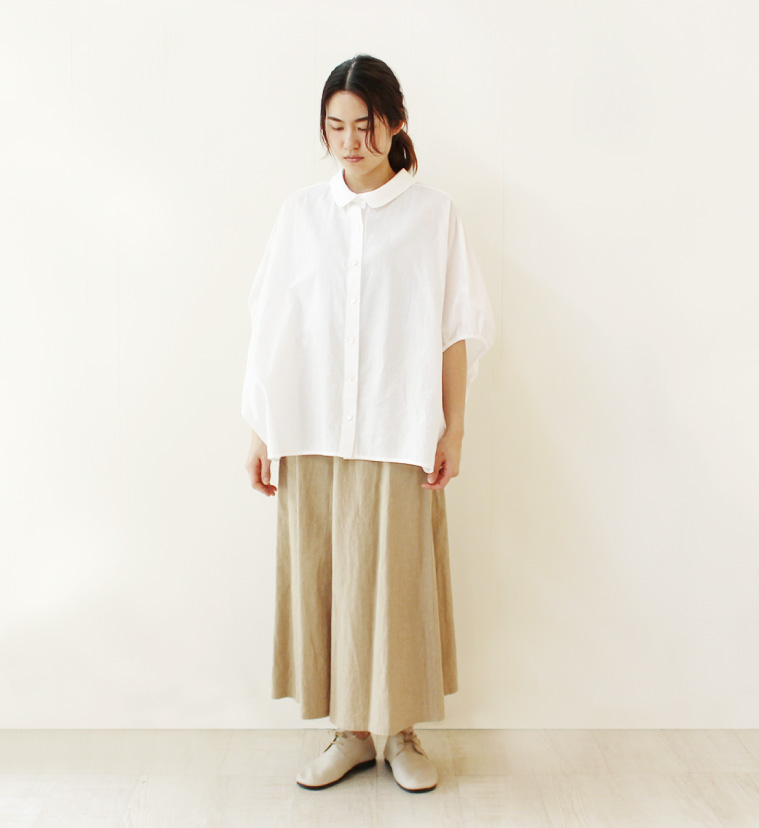 nofl リネンビスコースワイドパンツ