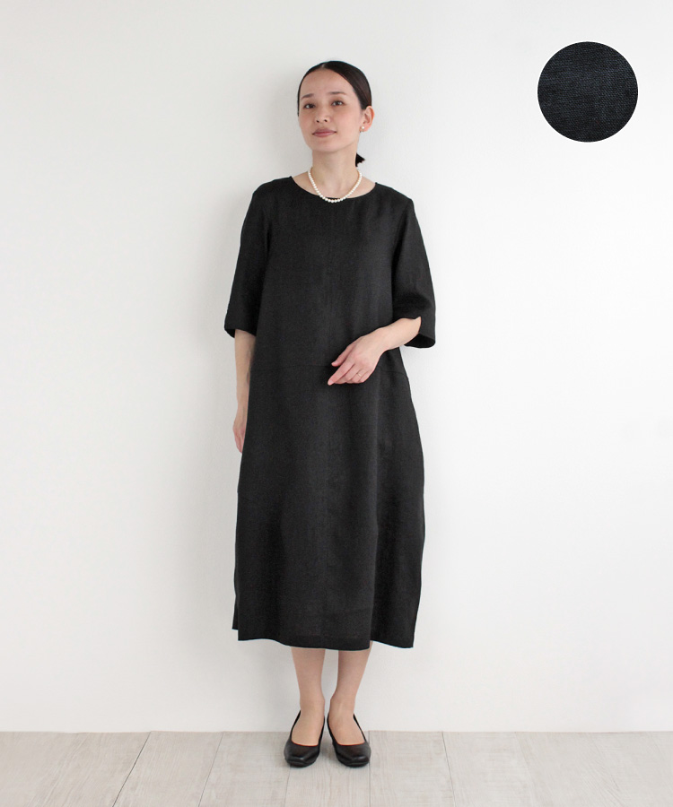 【nofl】リトアニアリネンバルーンワンピース
