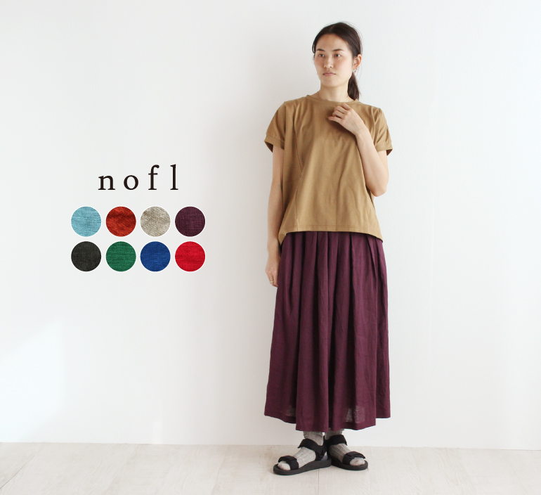 nofl リトアニアリネンタックロングスカート
