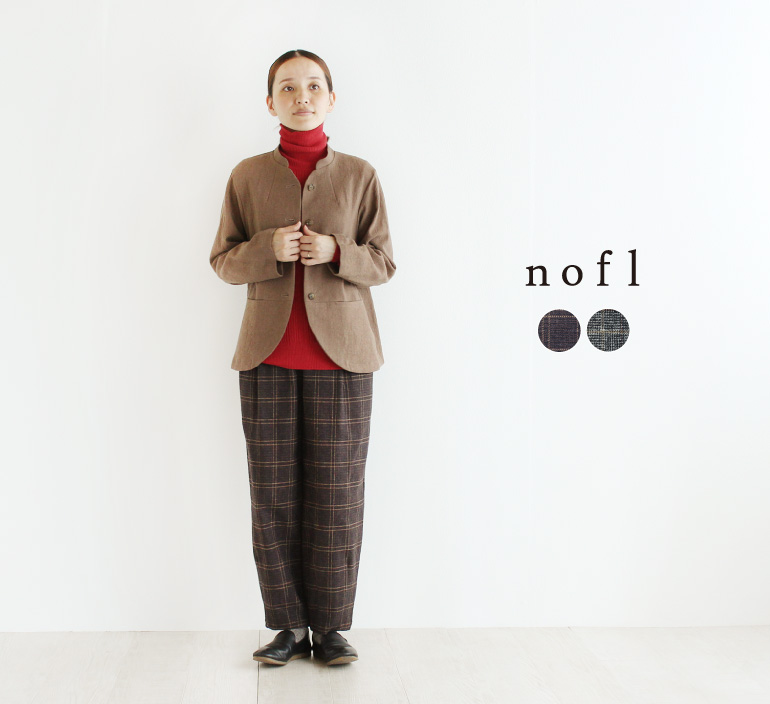 nofl コットンツイードチェックパンツ