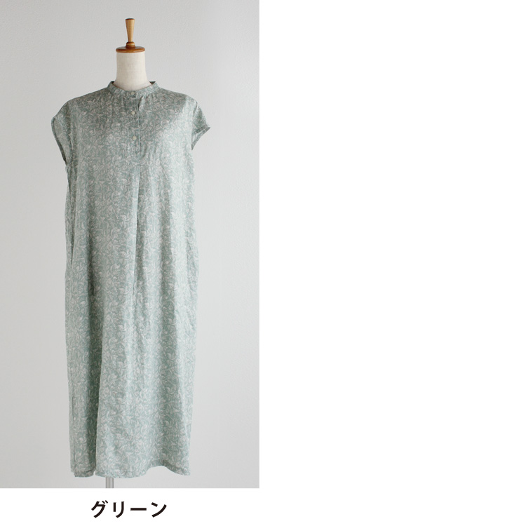 美品 ebure リネンフラワープリント ノースリーブワンピース ¥80,300 フラワープリントノースリーブワンピース / GRACE CONTINENTAL