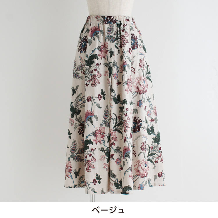 nofl】リトアニアリネン花柄スカート 644207860 | ナチュラル服通販  