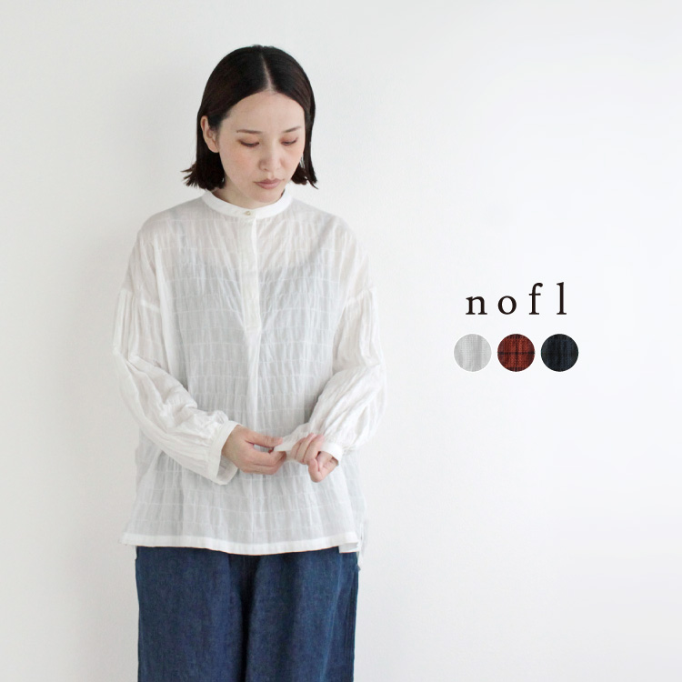 NEMIKA ネミカ コットンパール とろみブラウス バンドカラー 春色 NEMIKA ネミカ コットンパール とろみブラウス バンドカラー