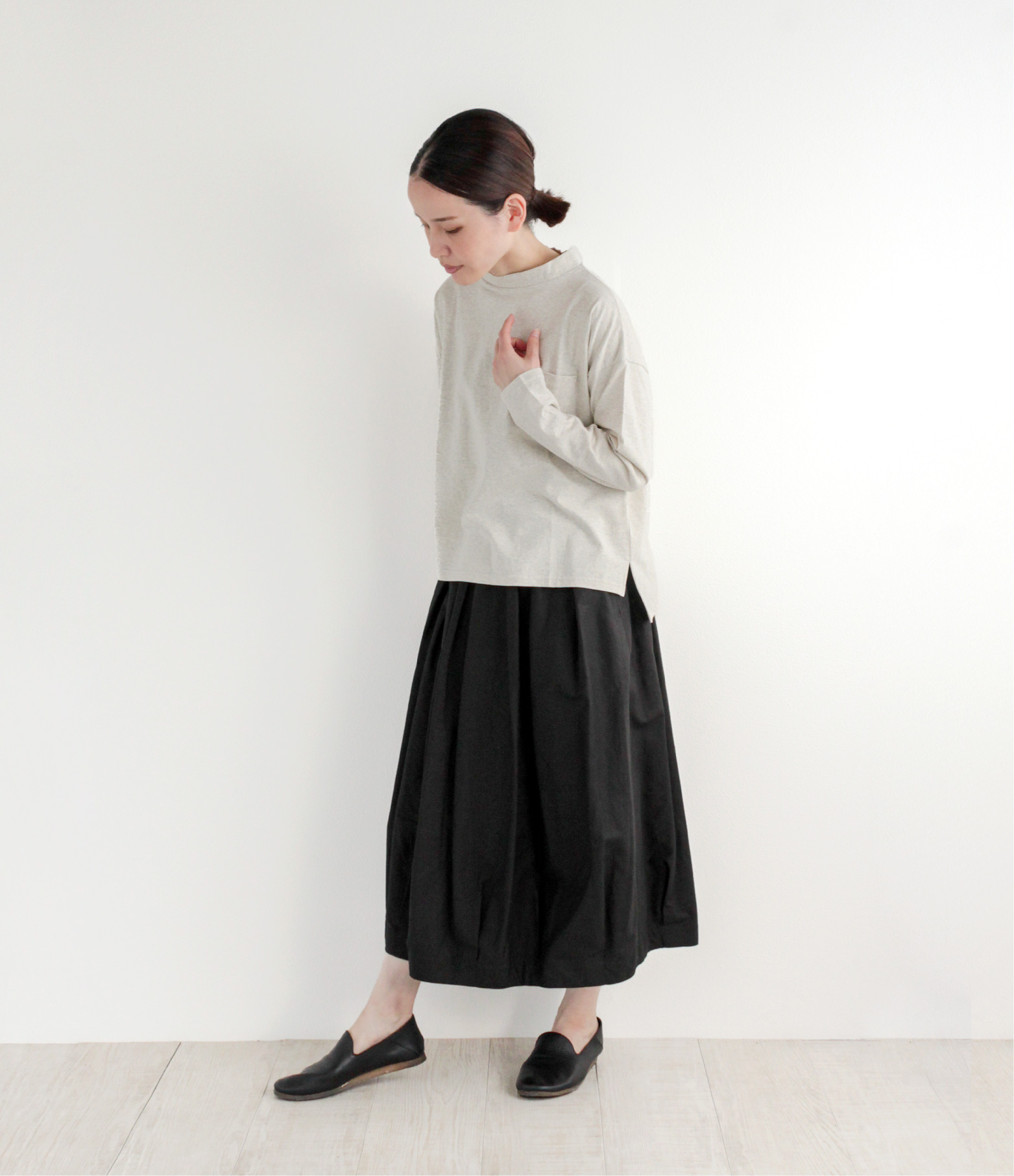 BAUME バルーンマキシスカート ネイビー 母 36
