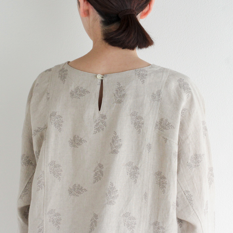 nofl】リネンリーフ刺繍切替ブラウス 644208460 | ナチュラル服