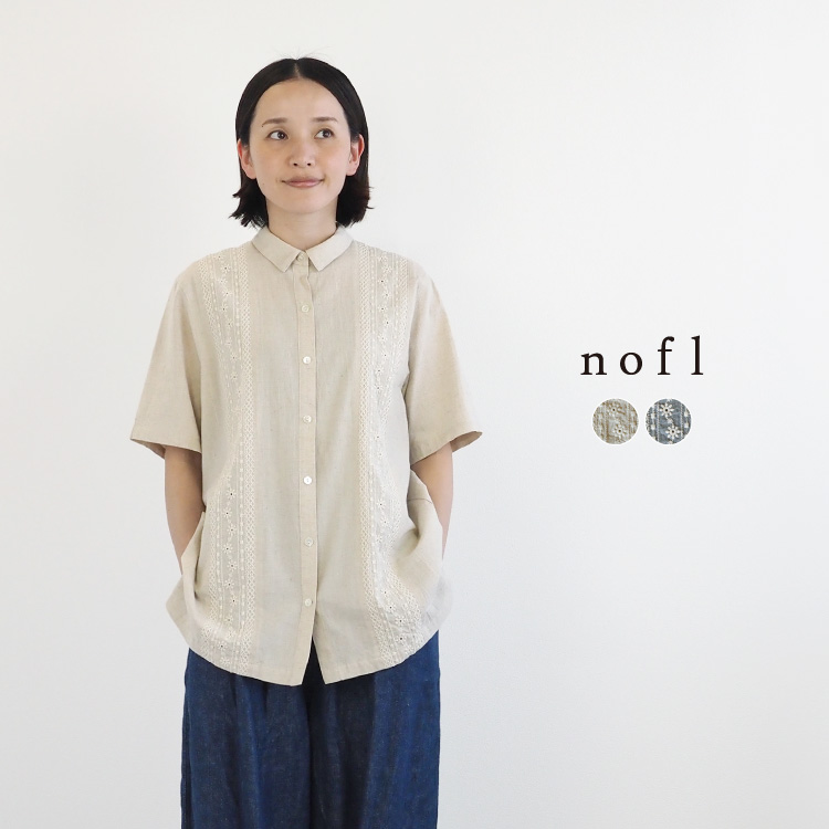 nofl】コットンリネンレース衿付きブラウス 644209210 | ナチュラル服