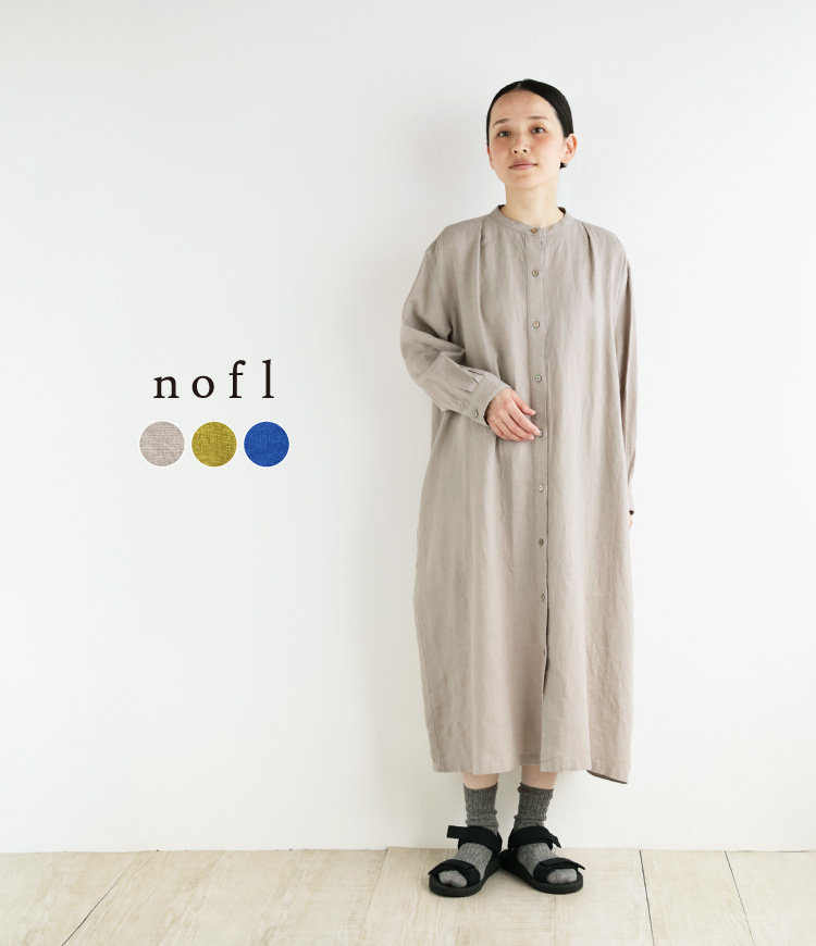 nofl】リトアニアリネン前あきタックワンピース 644209950
