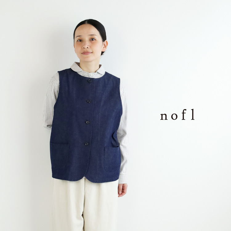 nofl コットンデニムベスト