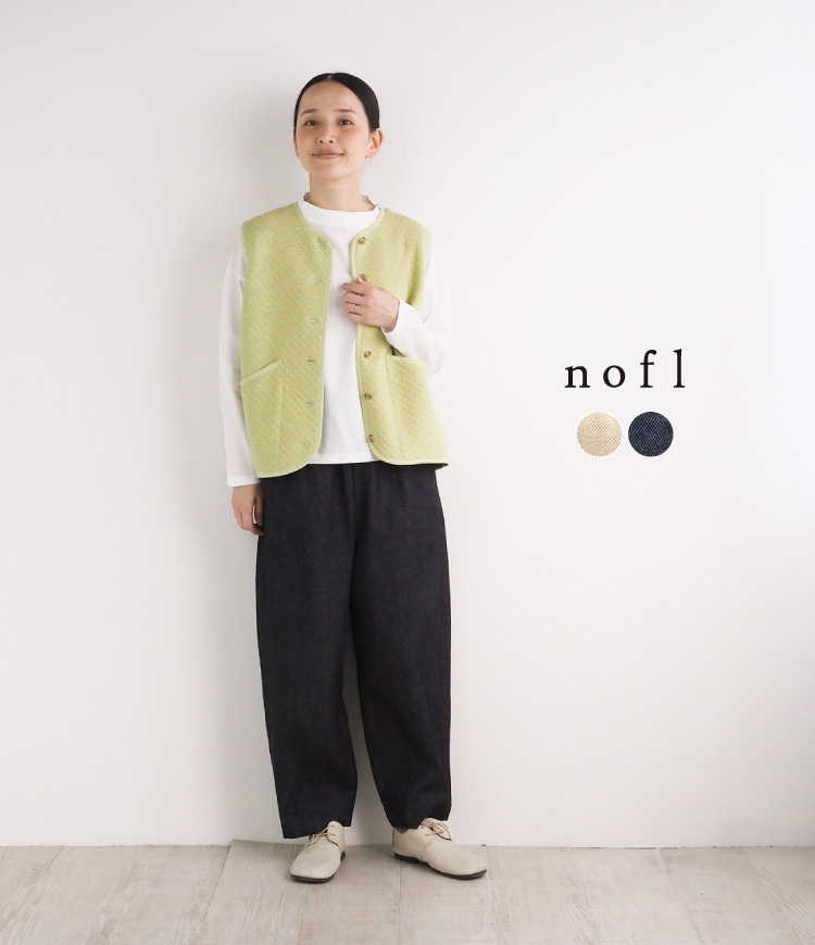 nofl コットンリネンデニムバルーンパンツ