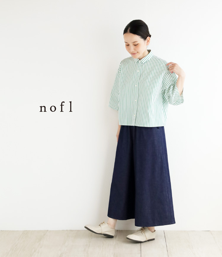 nofl コットンデニムワイドパンツ
