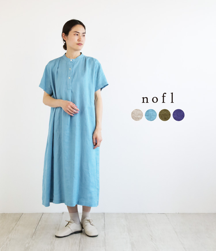 nofl リトアニアリネンタック半袖ワンピース