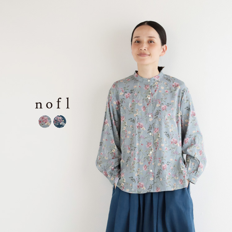 nofl コットンレーヨンウールボタニカルブラウス
