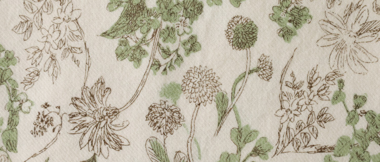 グリーン生地アップ