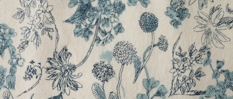 ブルー生地アップ