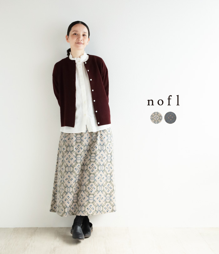 nofl ビエラ起毛サークルフラワーAラインスカート