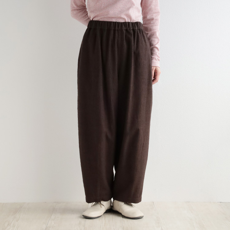 nofl】コットンウール千鳥柄ボリュームパンツ 644211350 | ナチュラル