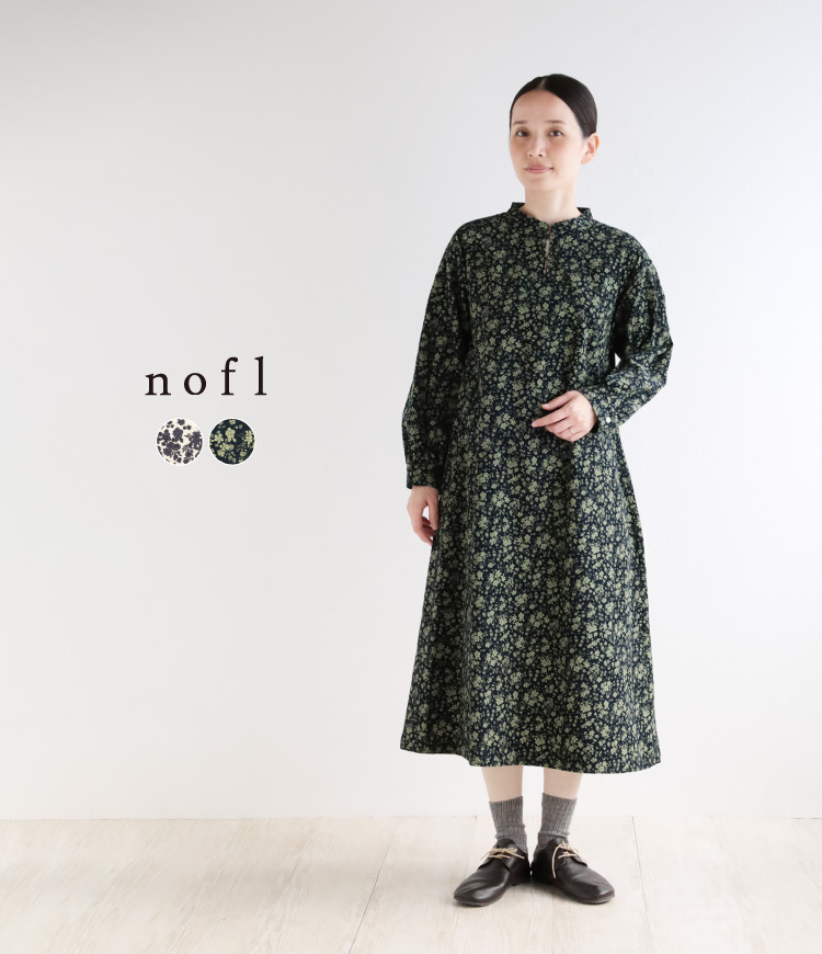 handmadeコーデュロイのワンピースfree小花柄 長袖 nofl】コーデュロイ小花柄ワンピース 644209750 | ナチュラル服通販